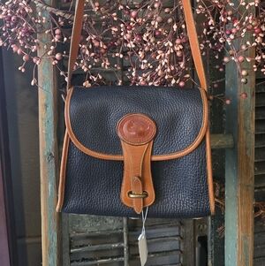 Dooney & Bourke Black and Tan Crossbody Bag
